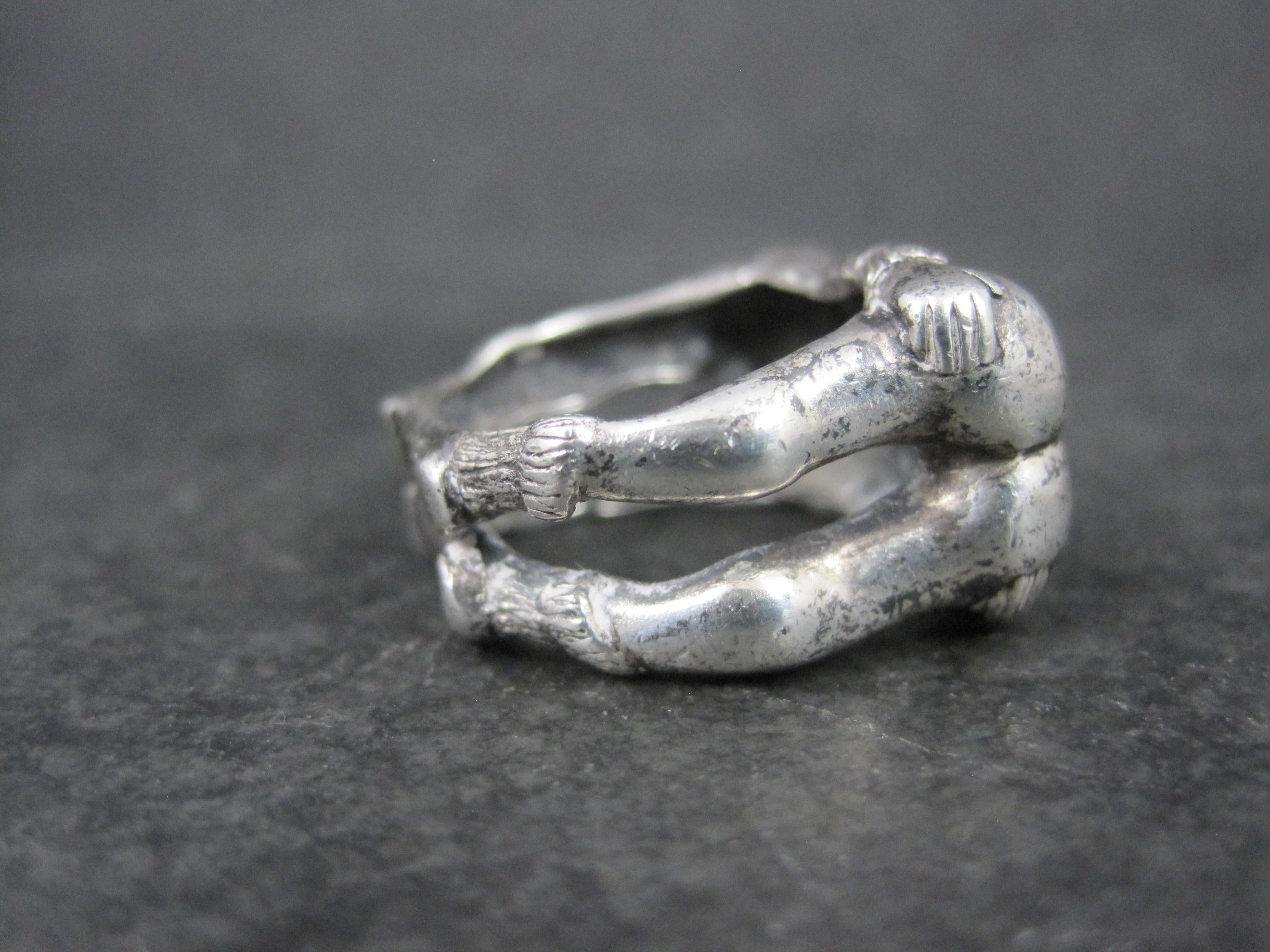 Anello Vintage By Jaclyn Davidson Sculptural Storyteller Taglia 6 Edizione Limitata 1977 in vendita 3