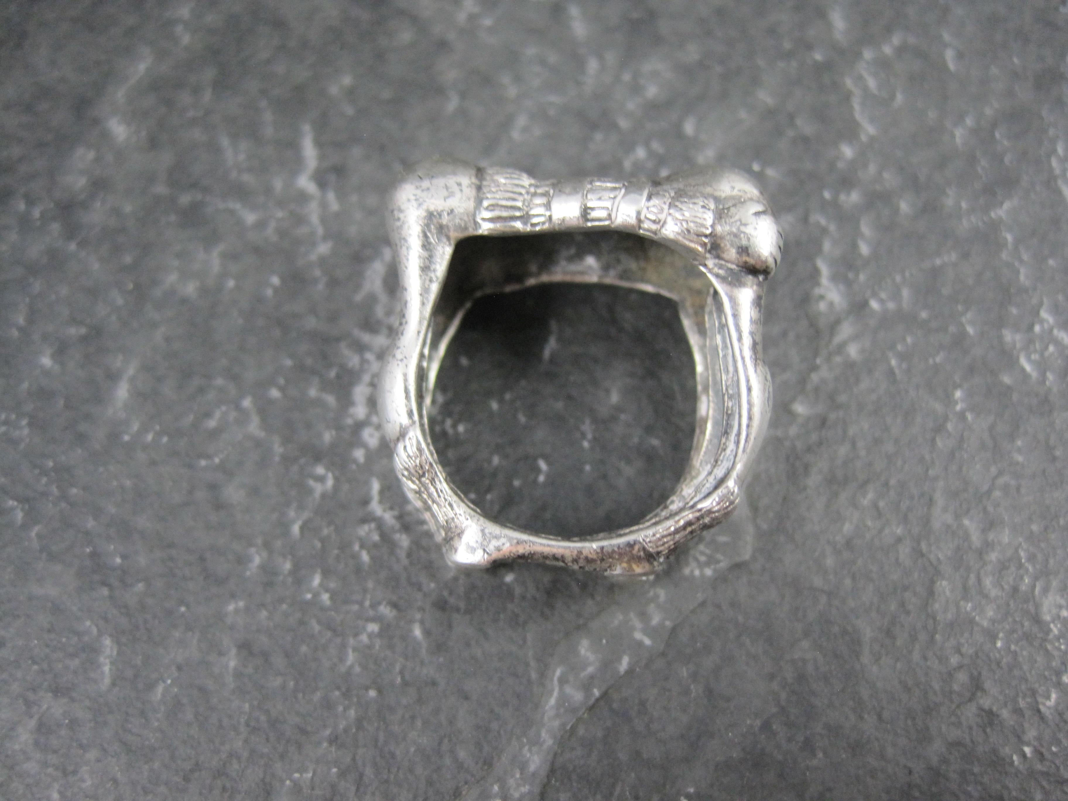 Anello Vintage By Jaclyn Davidson Sculptural Storyteller Taglia 6 Edizione Limitata 1977 in vendita 4