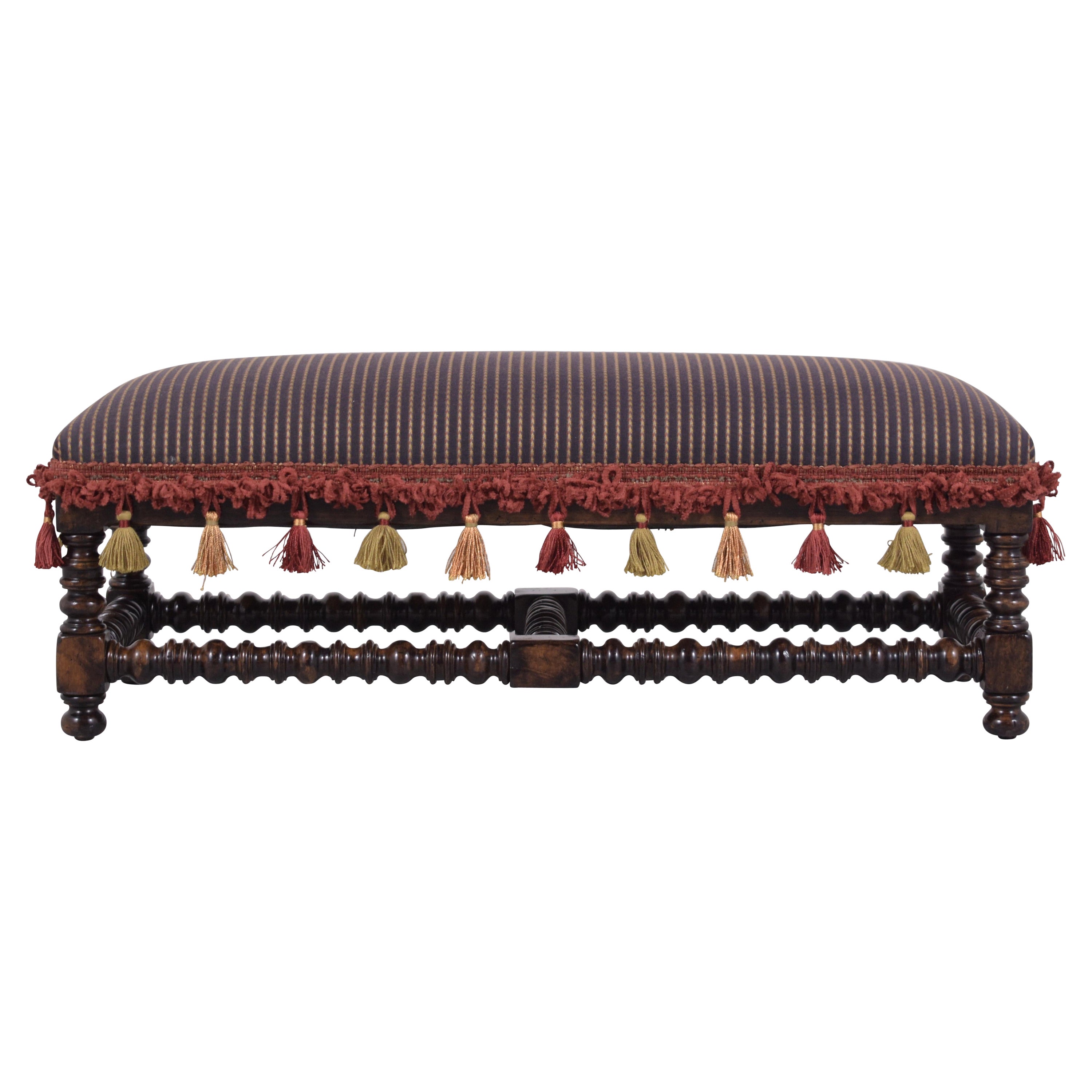 Vintage Jacobean  Low Bench
