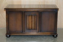 Vintage Jacobean Style English Oak Linen Trunk or Chest for Clothes Toys Etc