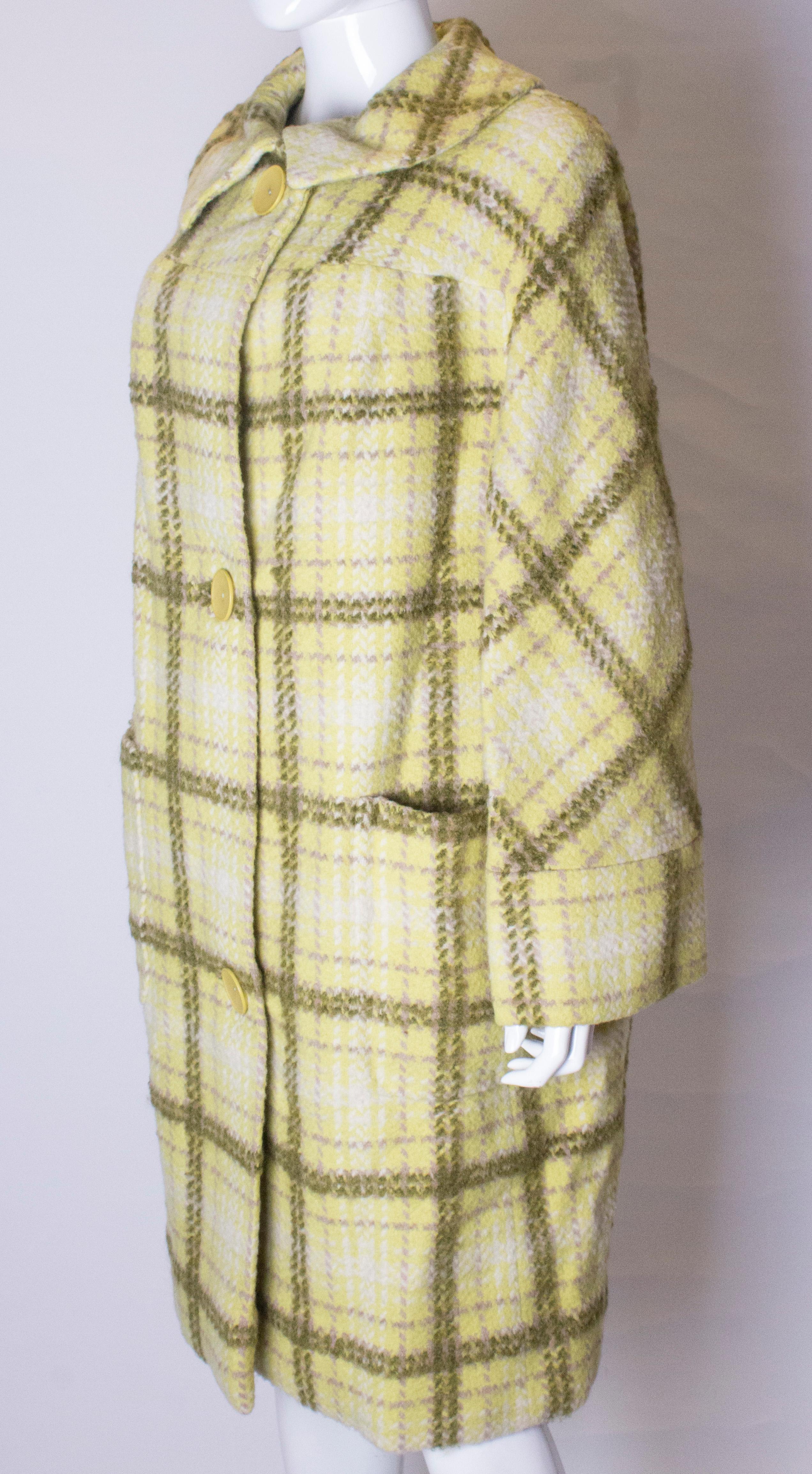 Beige Vintage Jacqmar Wool Coat For Sale