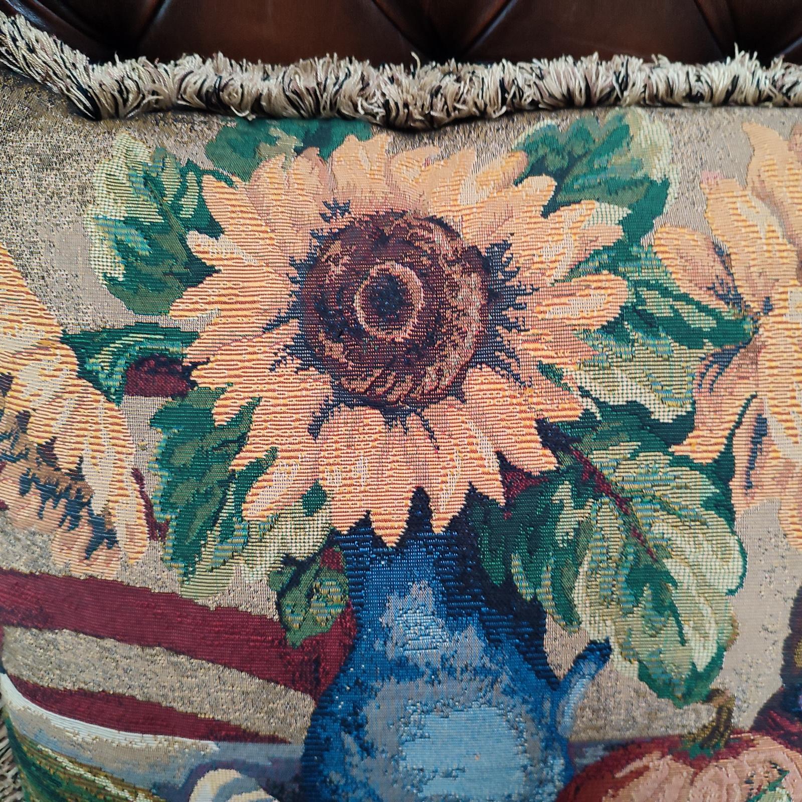 Cuscini con nappe Jacquard d'epoca, coppia di cuscini decorativi degli anni '70, Francia In condizioni buone in vendita a Bochum, NRW