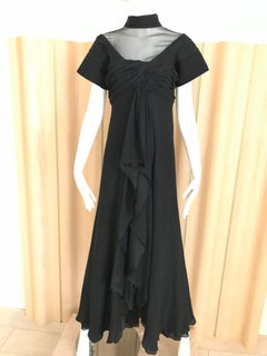 Schwarzes Seidenkleid von Jacqueline De Ribes