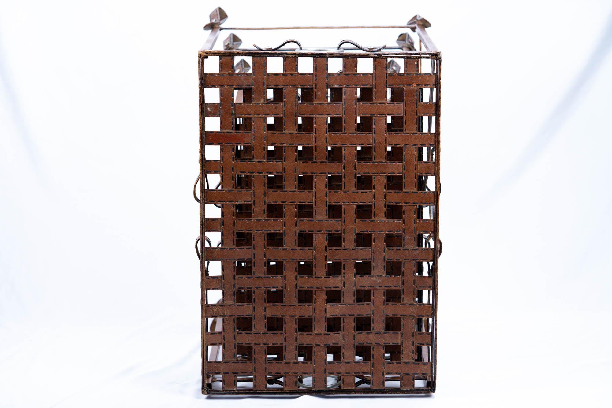 French Vintage Jacques Adnet Hermes Style Equestrian Iron Forged Leather Nesting Tables For Sale
