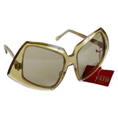 Gafas de sol vintage Jacques Fath sobredimensionadas New Old Stock Mod Retro Style Sunnies