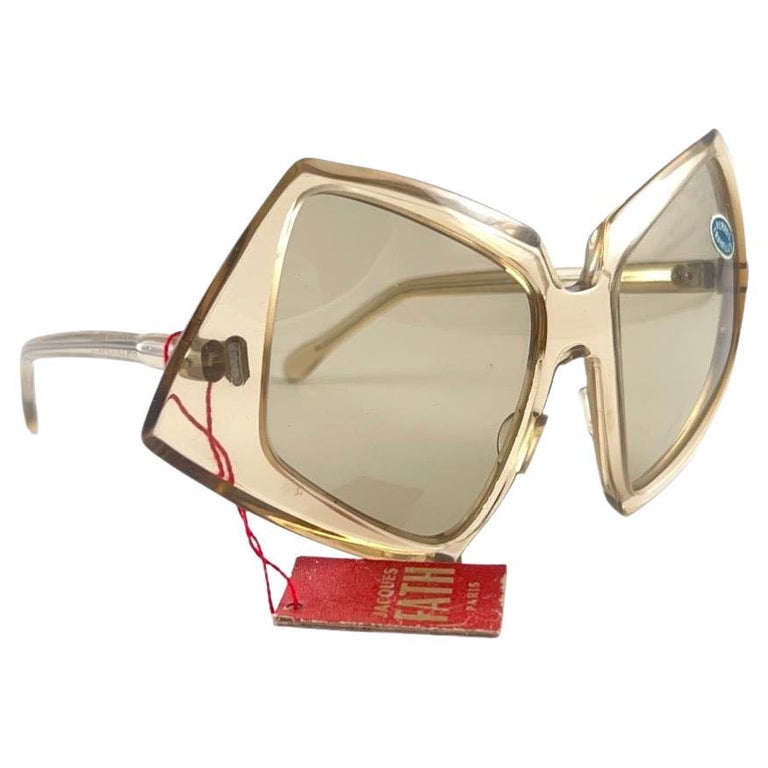 Vintage Jacques Fath Translucent 1970's Sunglasses Made In France. For Sale
