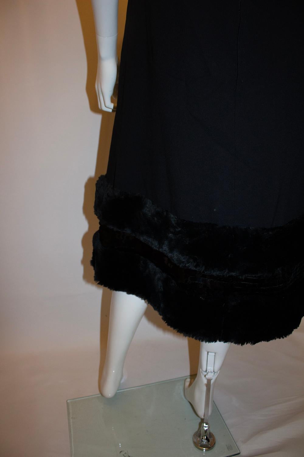 Vintage Jacques Reval Paris Robe et veste avec paillettes et fourrure Pour femmes en vente