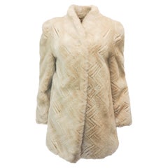 Vintage Jacques Saint Laurent - Cappotto in pelliccia avorio