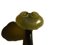 Vintage Jade and Zi Tan Wood Ruyi Scepter