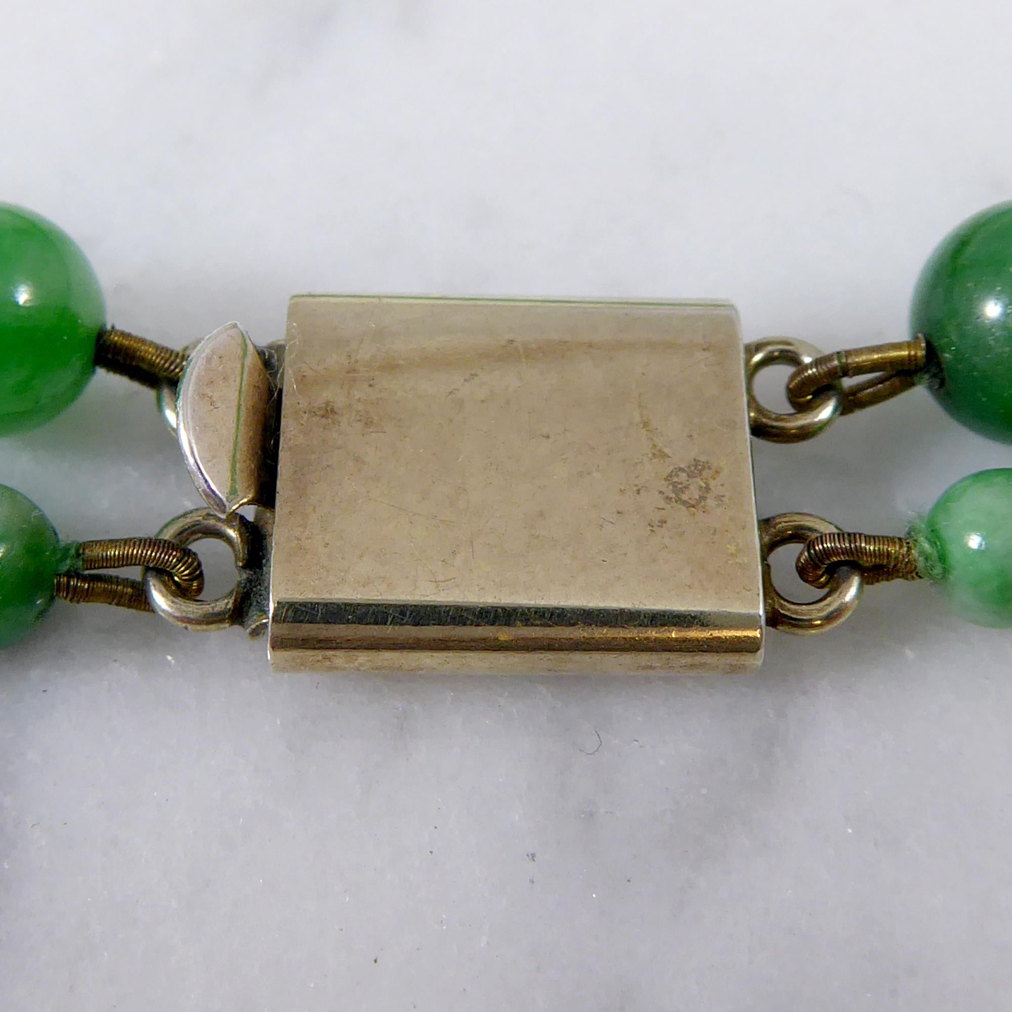 Women's Vintage Jade Double Row Necklace
