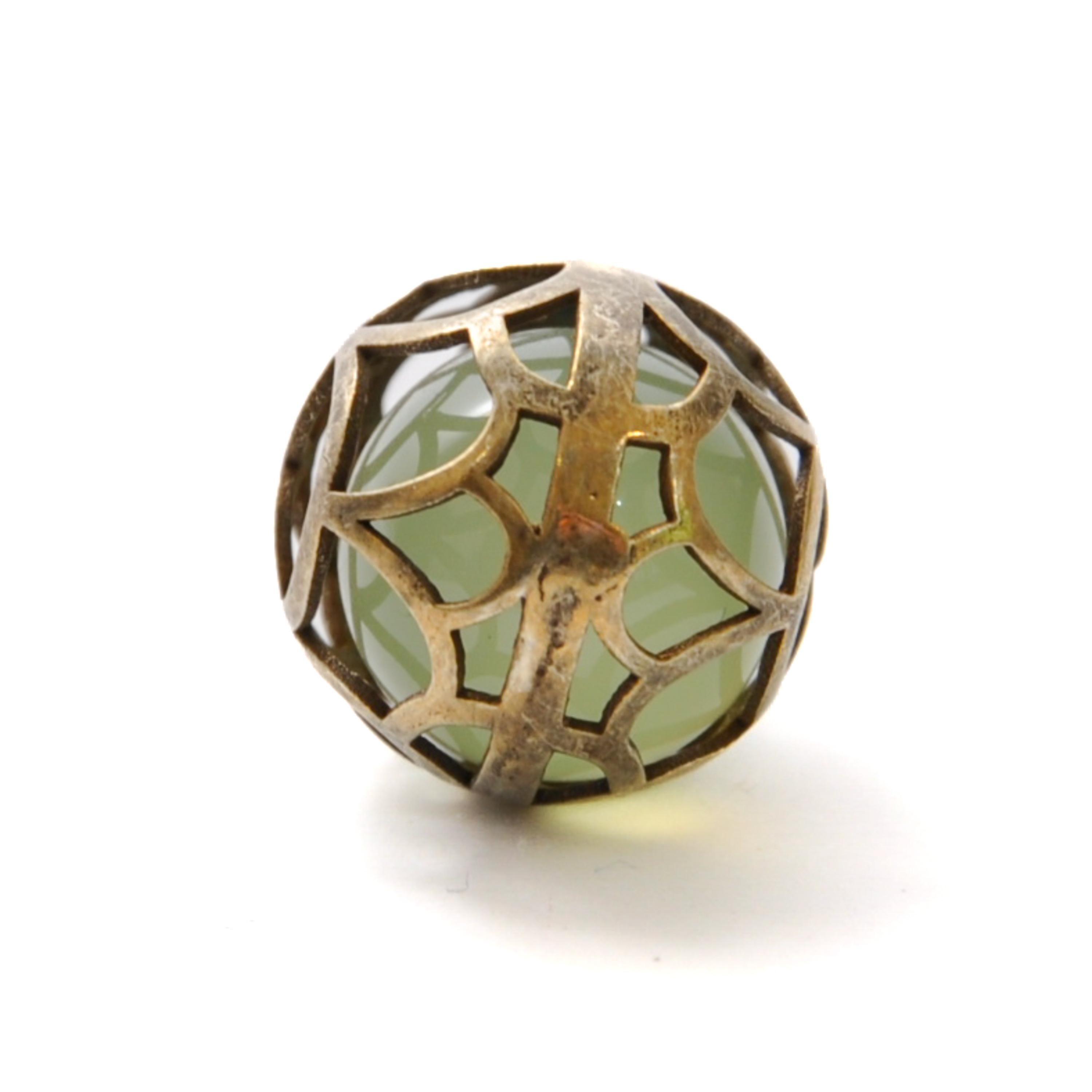 Antique Russian Egg Pendant Caged in Silver Gilt Frame For Sale 1