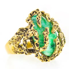 Vintage Jade Gold Ring