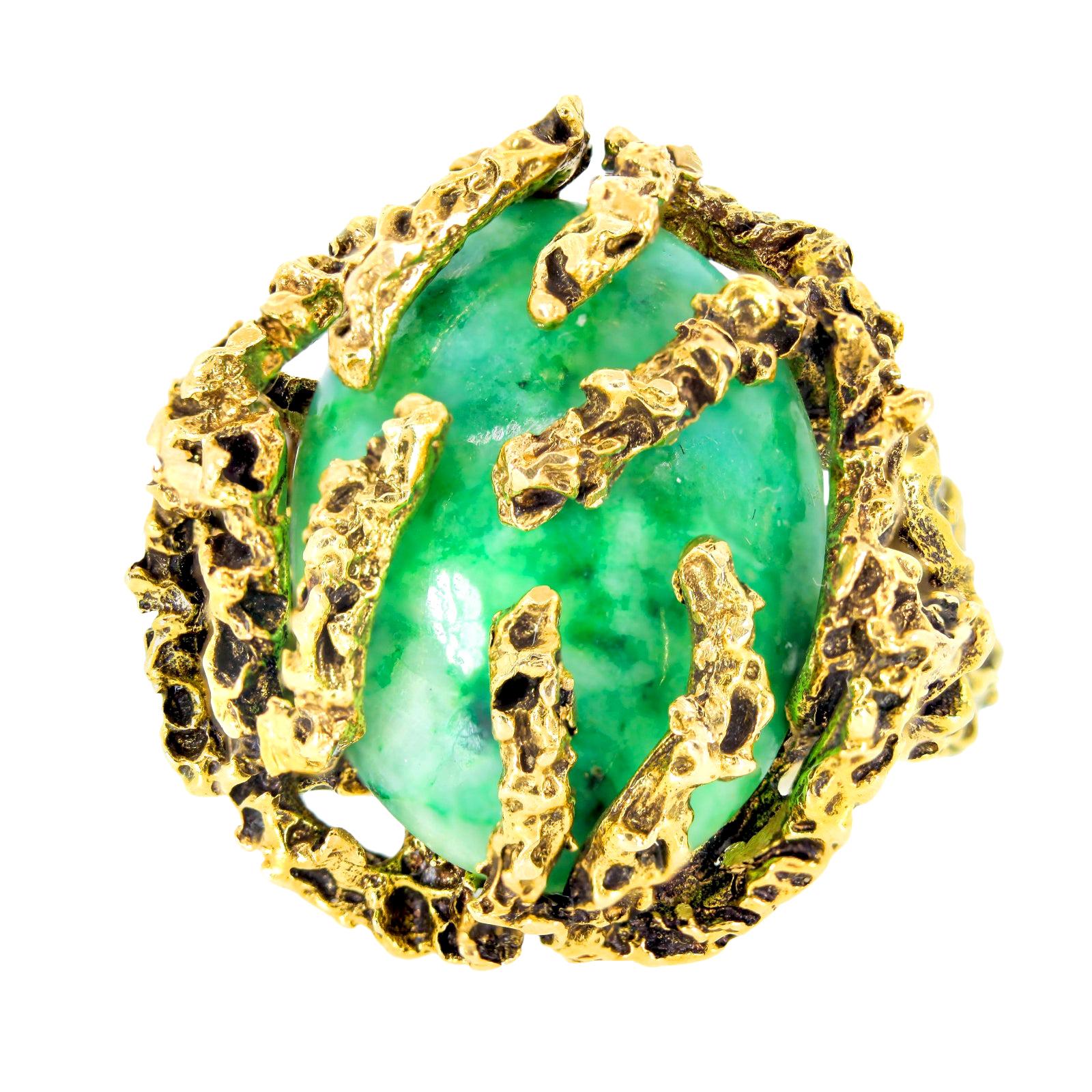 Vintage Jade Gold Ring