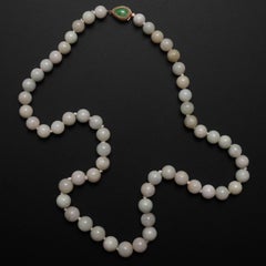 Vintage Jade Jade Necklace Nuanced Tones Certified Untreated 22"