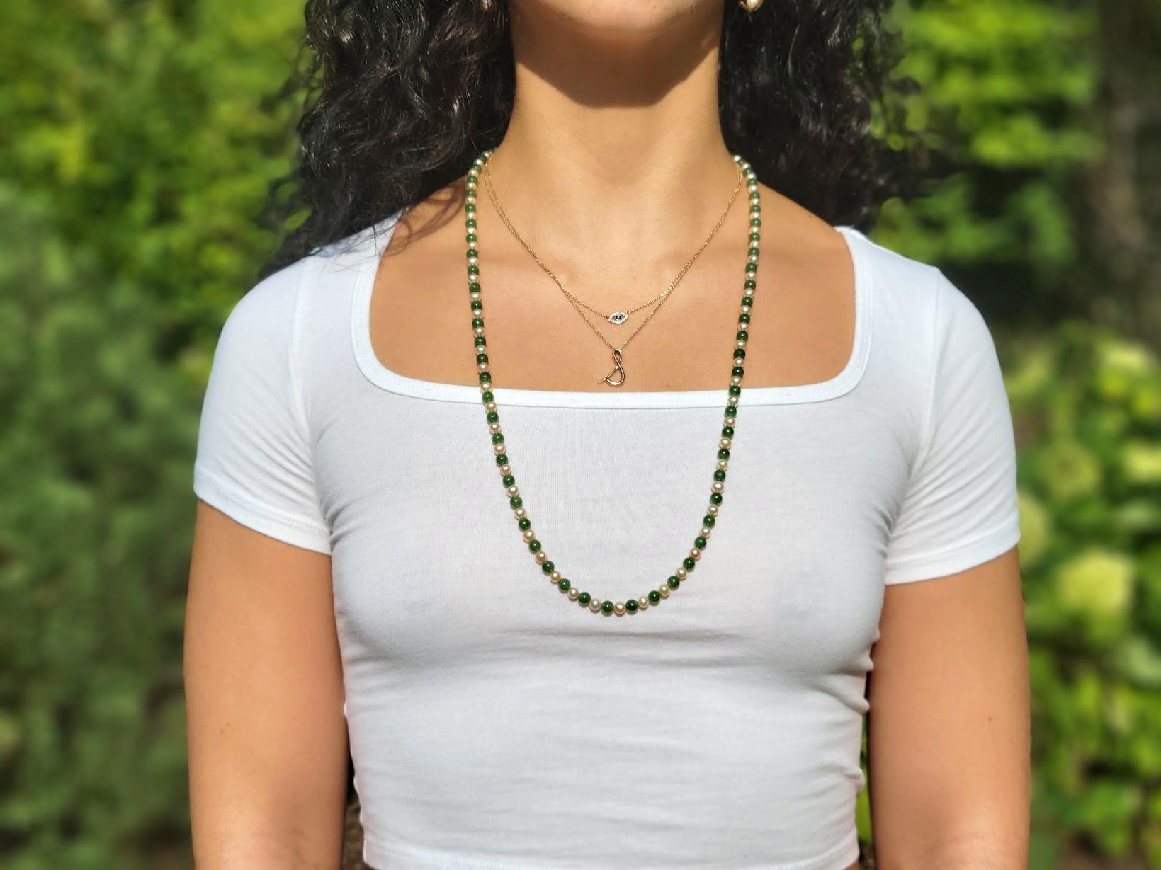 Vintage Jade Pearl Necklace with Jade Clasp For Sale at 1stDibs Vintage Jade Pearl Necklace with Jade Clasp For Sale at 1stDibs