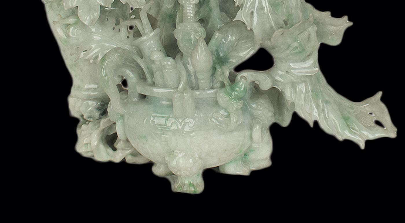 Carved Vintage Jadeite Carving, China, 20th Century