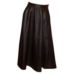 Vintage Jaeger Brown Leather Skirt Vintage Jaeger Brown Leather Skirt