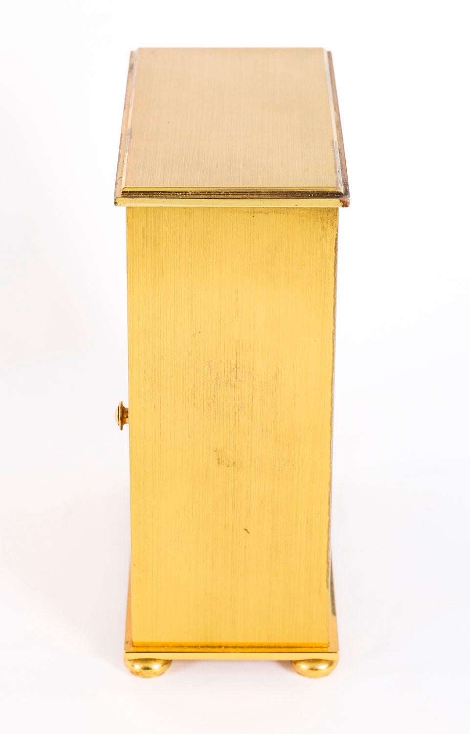 Jaeger le Coultre Lapis Lazuli Mantel Clock d'epoca 20° Secolo in vendita 3