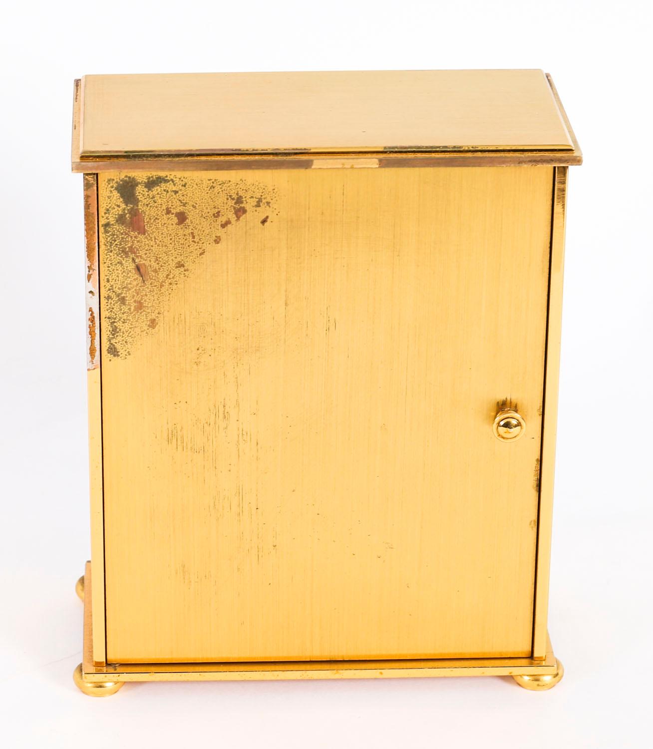 Jaeger le Coultre Lapis Lazuli Mantel Clock d'epoca 20° Secolo in vendita 4