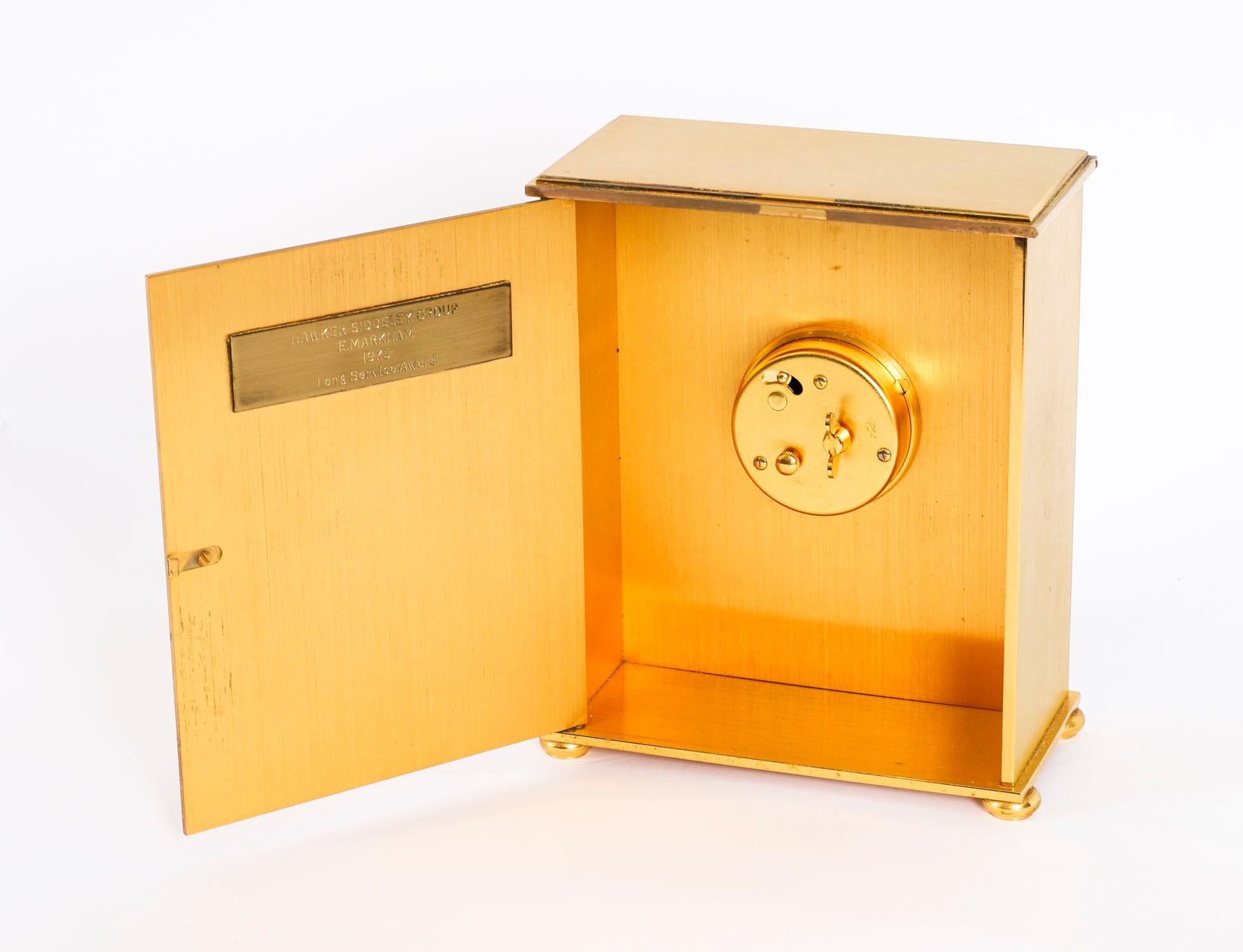 Jaeger le Coultre Lapis Lazuli Mantel Clock d'epoca 20° Secolo in vendita 5