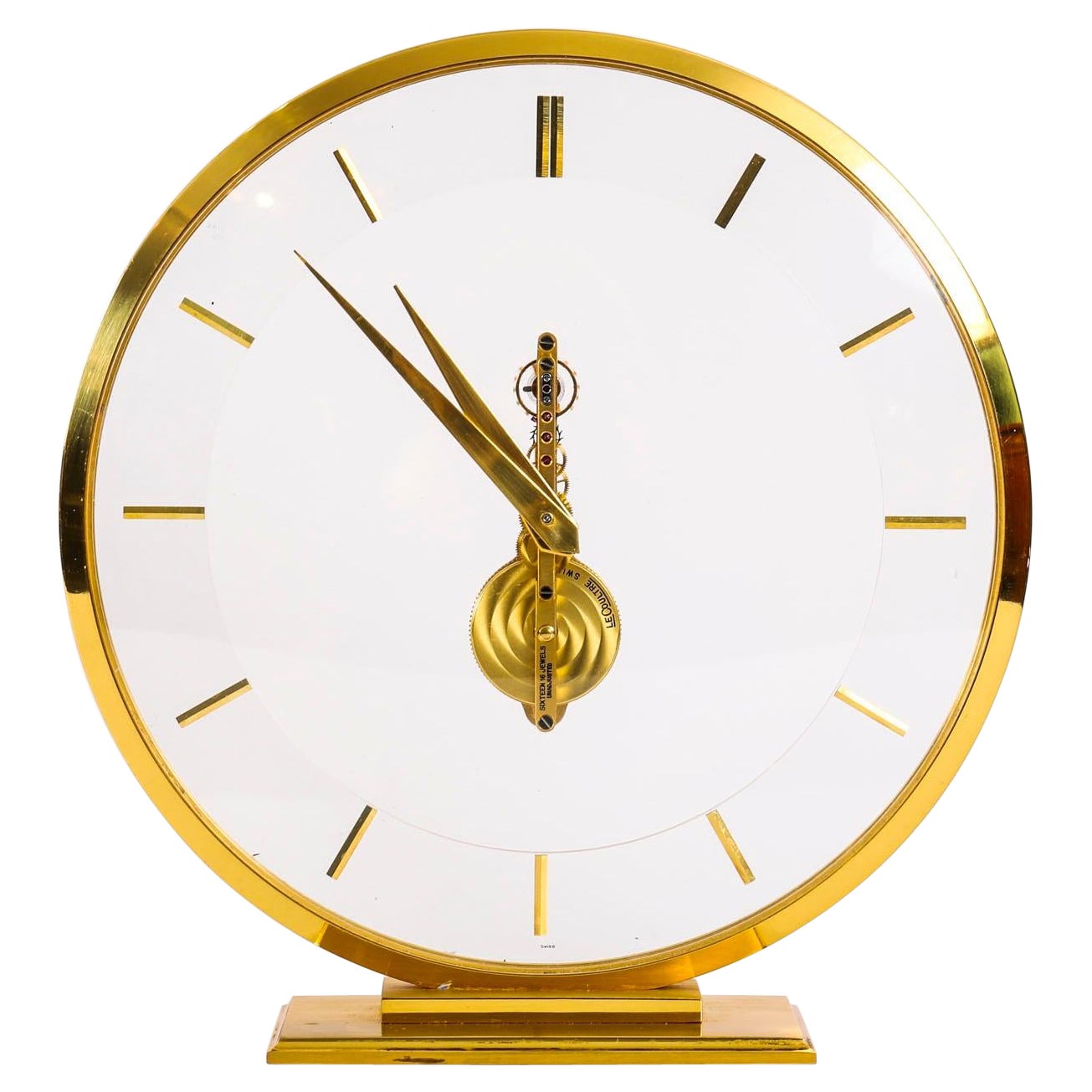 Vintage Jaeger le Coultre Mantel Clock Original Box c.1970 20th Century