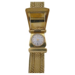 Vintage Jaeger-LeCoultre Türler Gold Mesh Wristwatch Bracelet