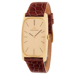 Vintage Jaeger LeCoultre 18 Karat Tank Model 9107.21 Rare Manual Wind Watch