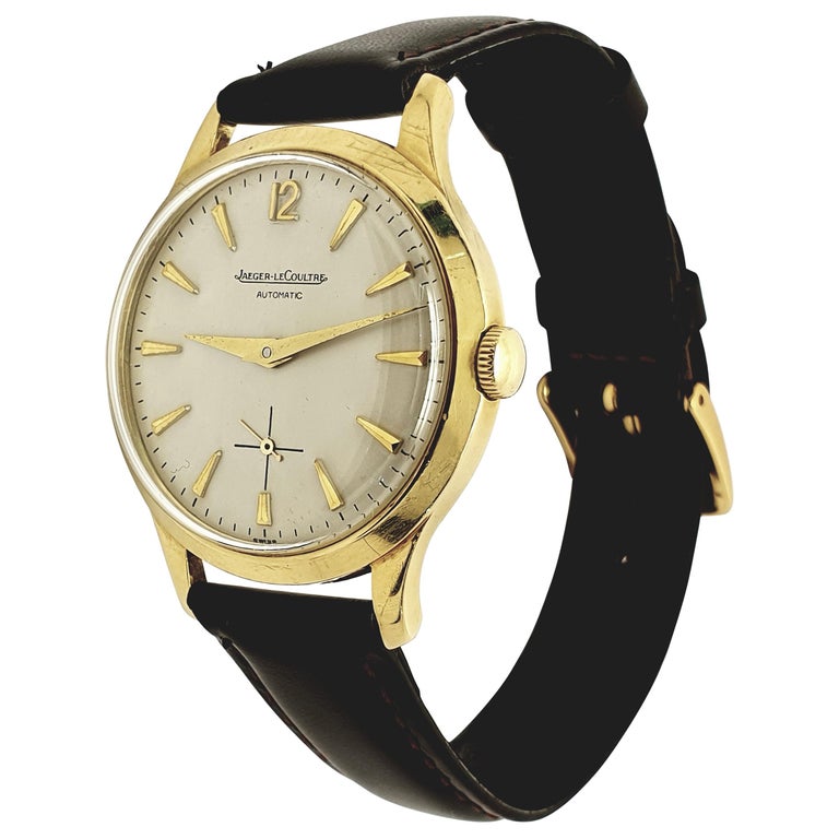 Vintage Jaeger LeCoultre Automatic 18 Karat Gold Watch For Sale at 1stDibs  | 18k gold watch, jaeger lecoultre 18k gold watch, jaeger lecoultre gold  watch