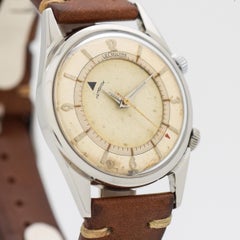Vintage Jaeger LeCoultre Memovox Stainless Steel Watch, 1950s