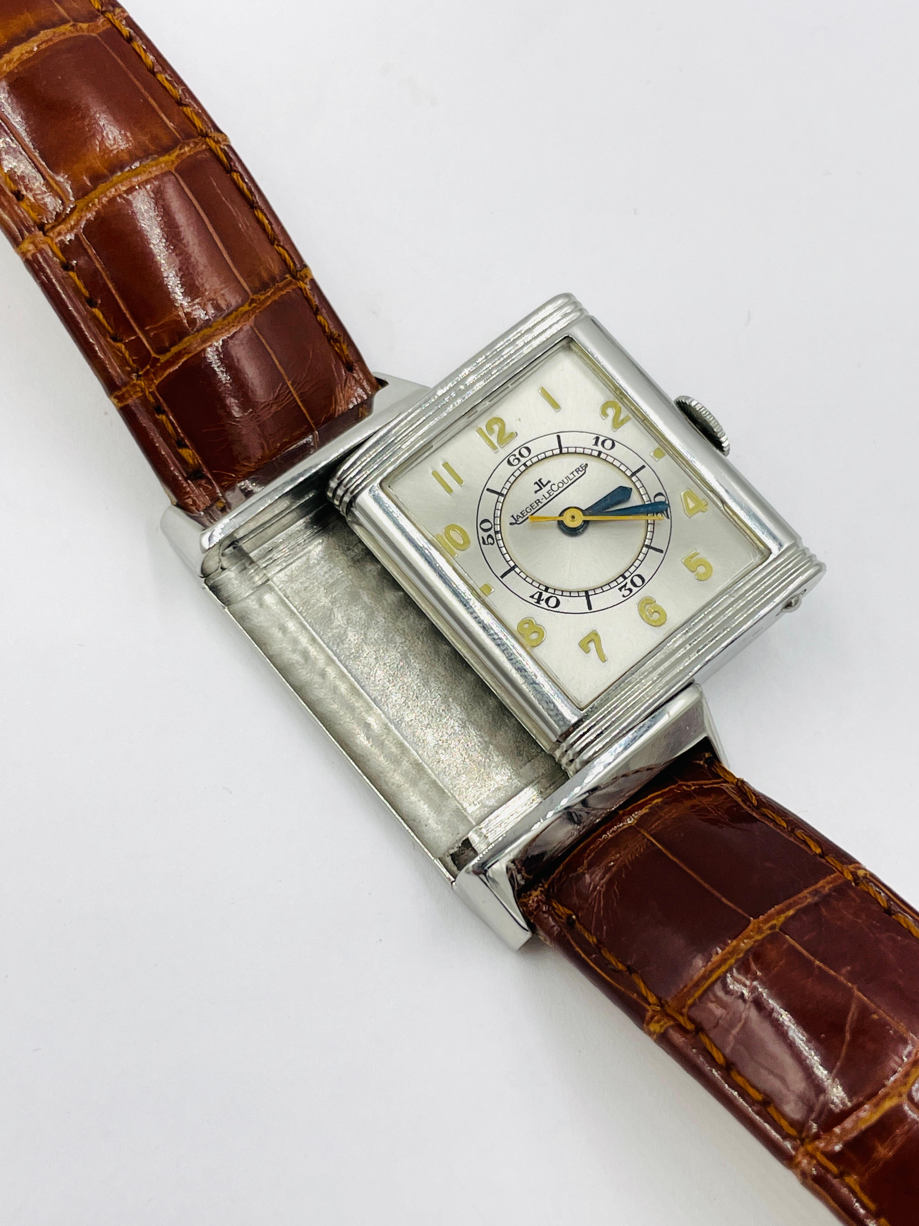 Jaeger LeCoultre Reverso Stahlarmbanduhr, Vintage für Damen oder Herren