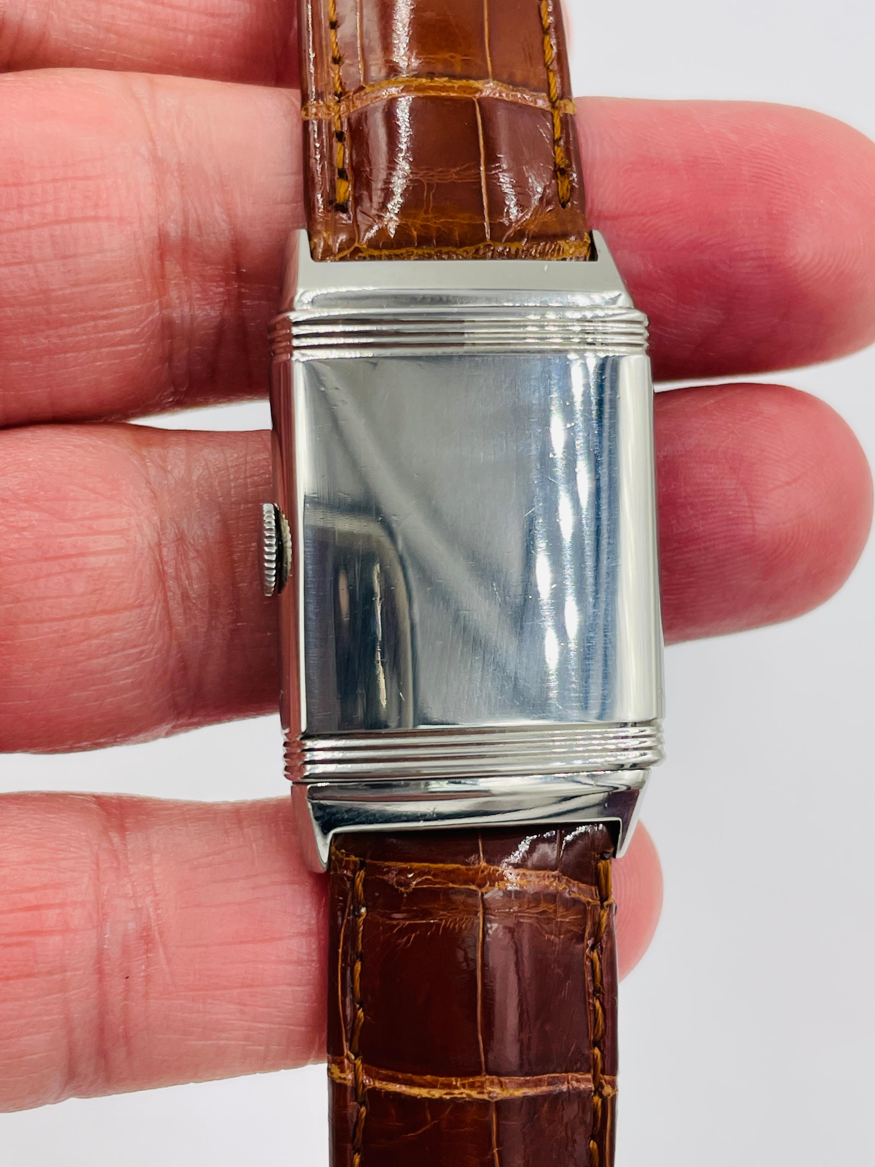 Jaeger LeCoultre Reverso Stahlarmbanduhr, Vintage 2