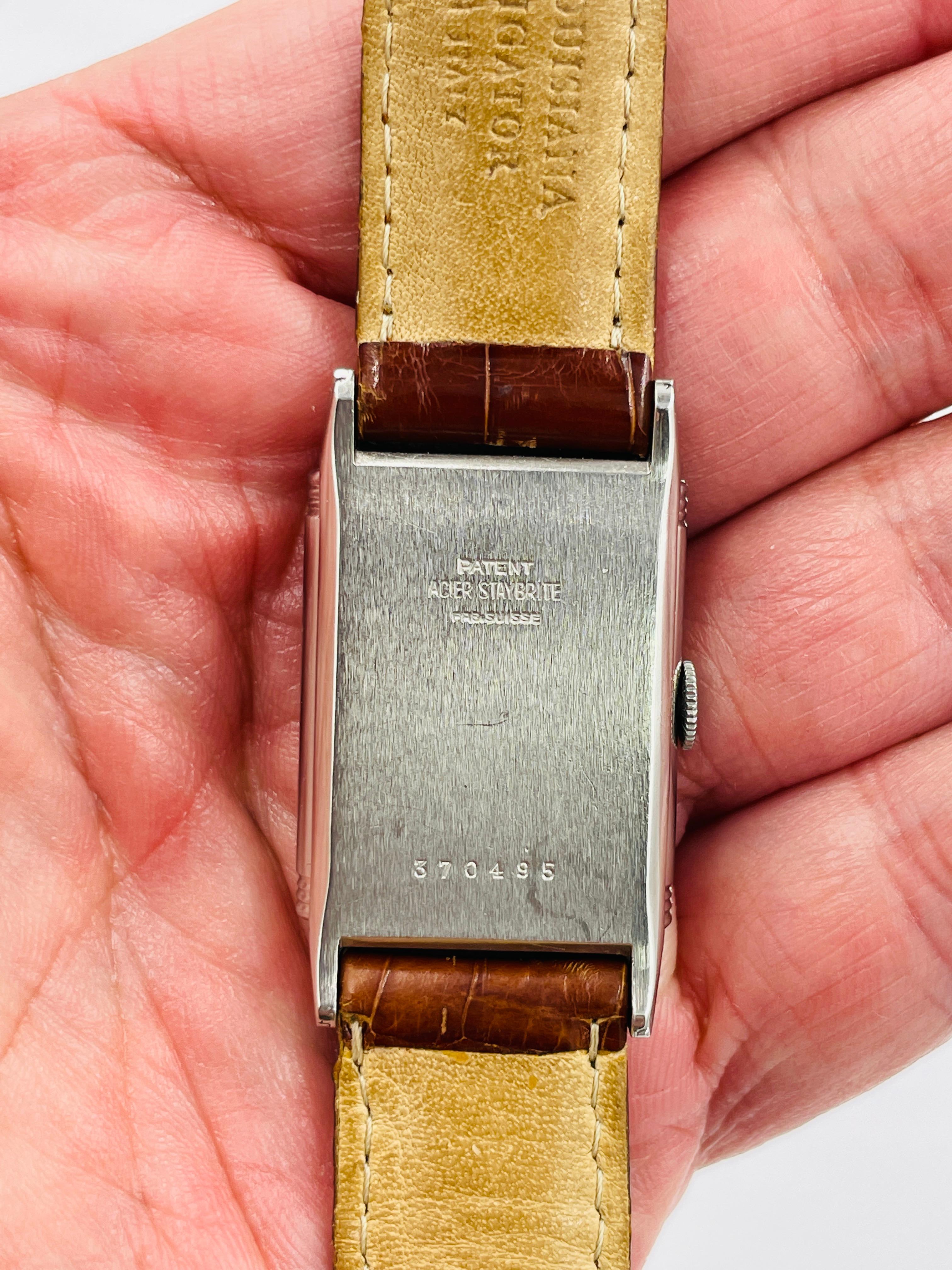 Jaeger LeCoultre Reverso Stahlarmbanduhr, Vintage 4