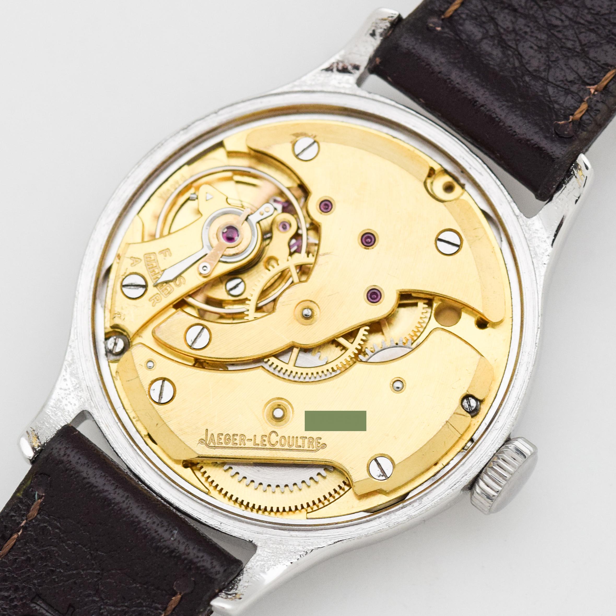 Vintage Jaeger-LeCoultre Stainless Steel Watch, 1940s For Sale 3