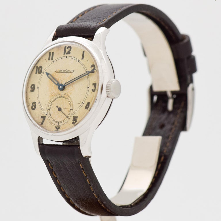 Vintage JaegerLeCoultre Stainless Steel Watch, 1940s For Sale at
