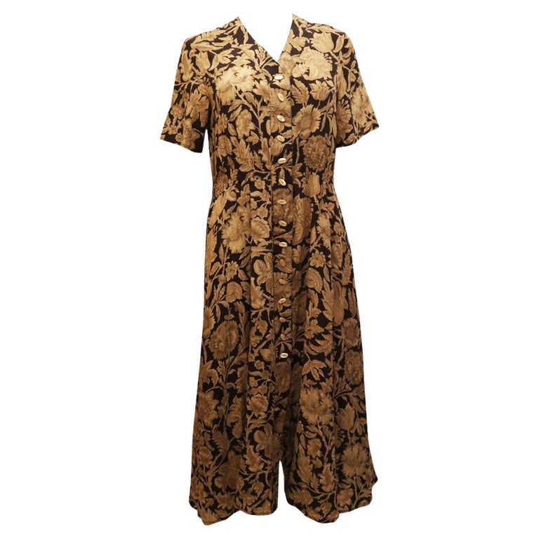 Jaeger Shirt Dress Jaeger Silk Linen Floor Length Dress