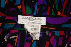 Vintage-Jaeger-Rock  in plissiertem Druck