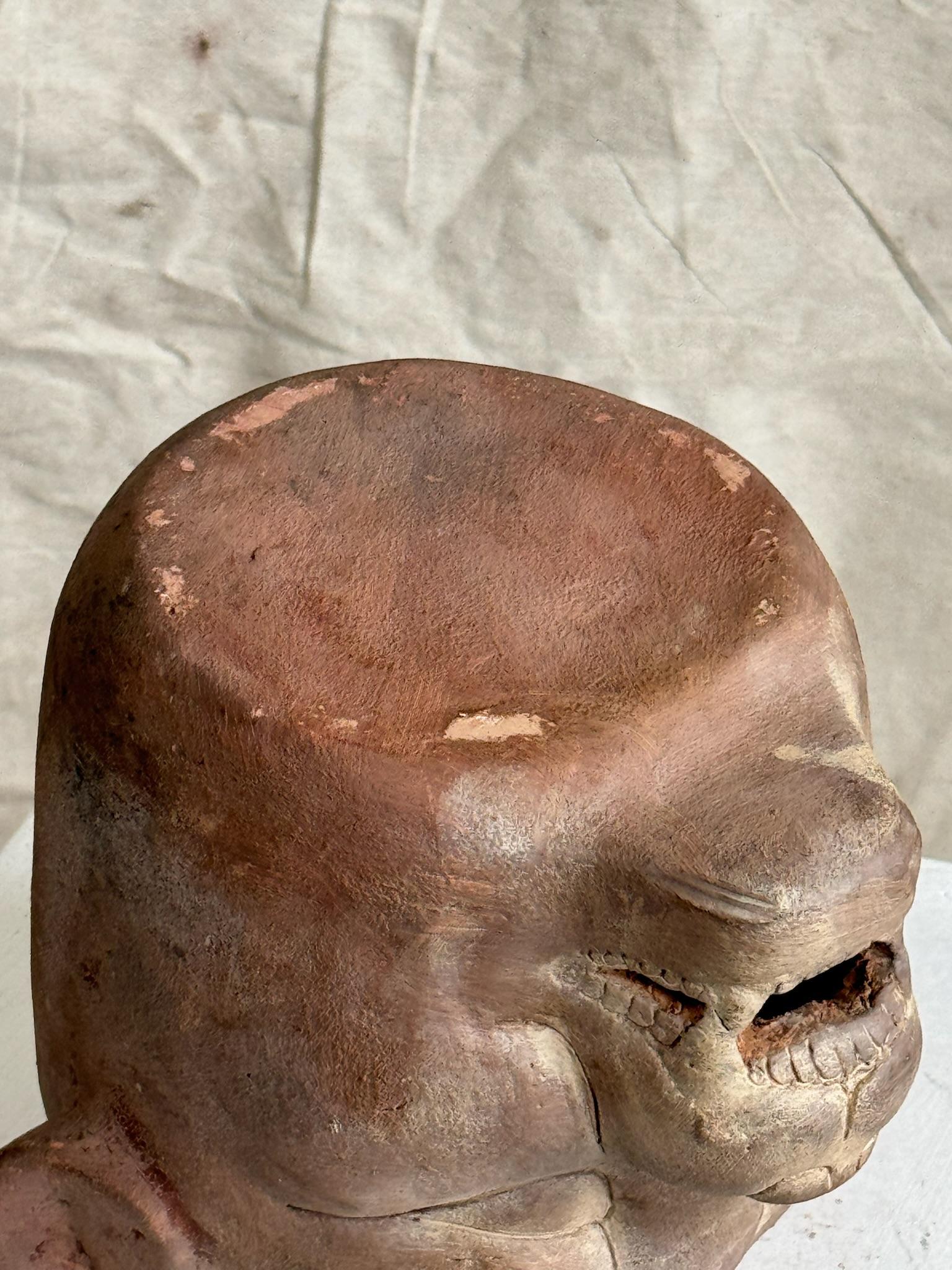 XIX secolo Vaso Jaguar d'epoca nello stile del vaso zoomorfo del Tabasco in vendita