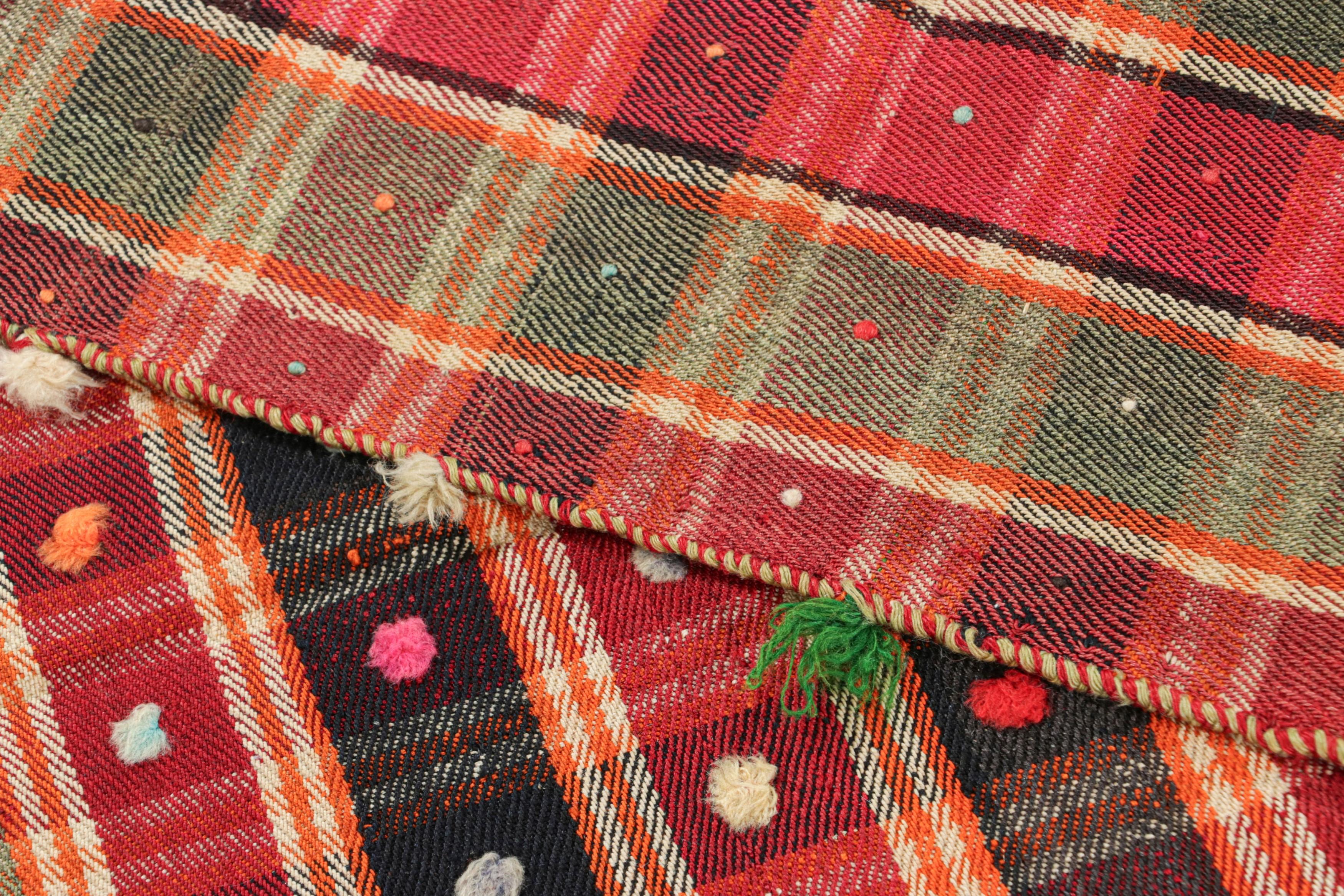 Vintage Jajim Qashqai Persischer Kilim mit bunten Punkten und Streifen - Rug & Kilim im Angebot 1