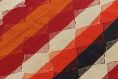 Vintage Jajim Qashqai Persian Kilim with Colorful Geometric Patterns Rug & Kilim