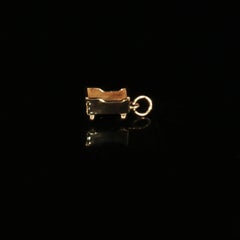 Vintage James Avery 14K Gold Baby Cradle Charm Pendant 3D 3.7g HTF Retired