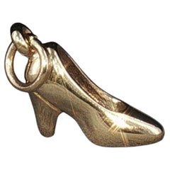 Vintage James Avery 14K Yellow Gold Heel Pump Shoe Charm Pendant 3.6g Retired