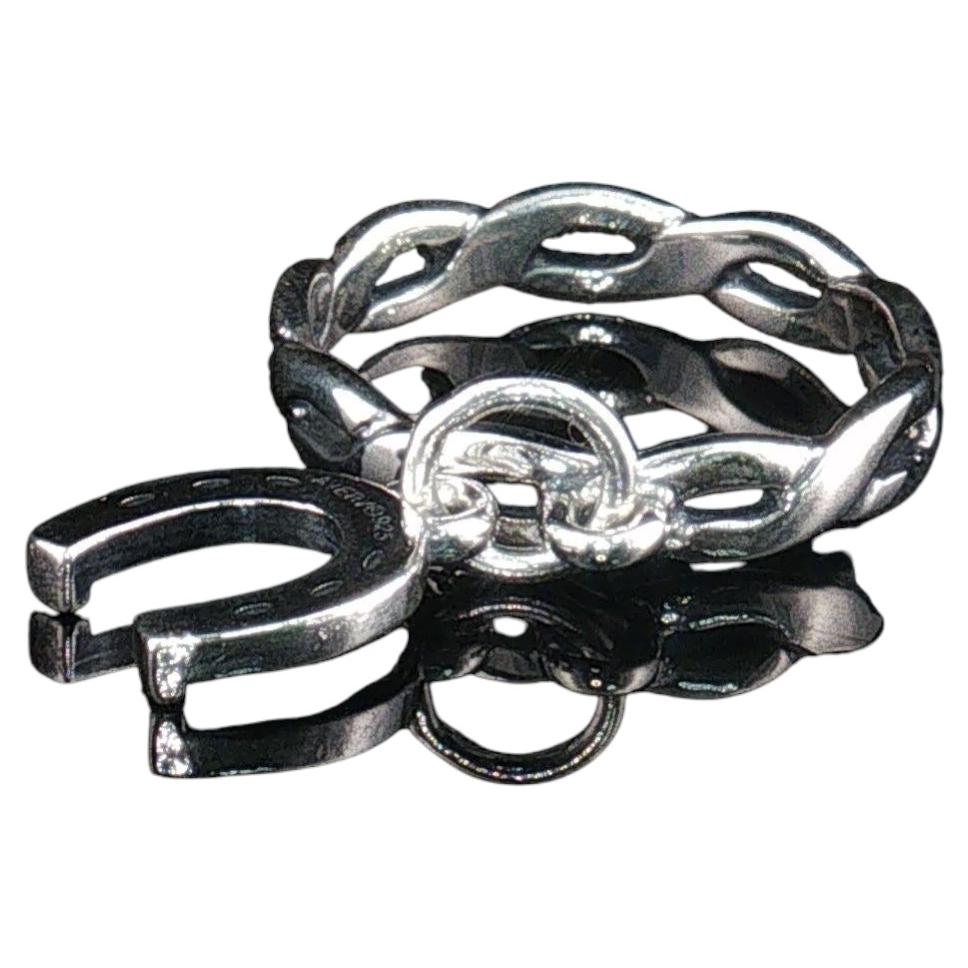 Anillo vintage de James Avery con colgante de herradura de plata de ley 925, talla 5, descatalogado