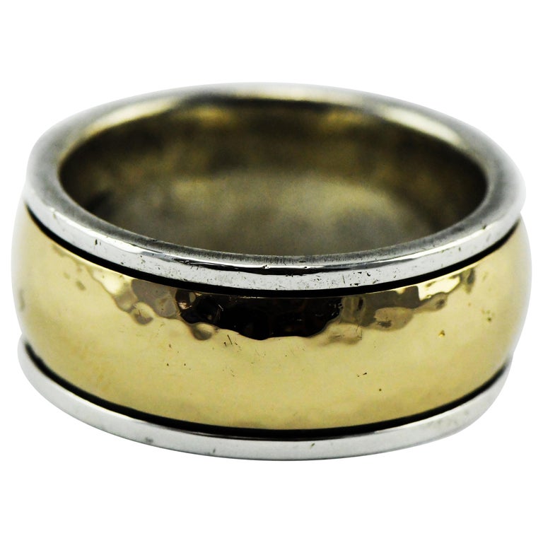 Vintage James Avery Hammered 14k Gold and Sterling Bimetal Men's Ring 17.7  Grams at 1stDibs | james avery rings for men, james avery men rings, james  avery mens rings