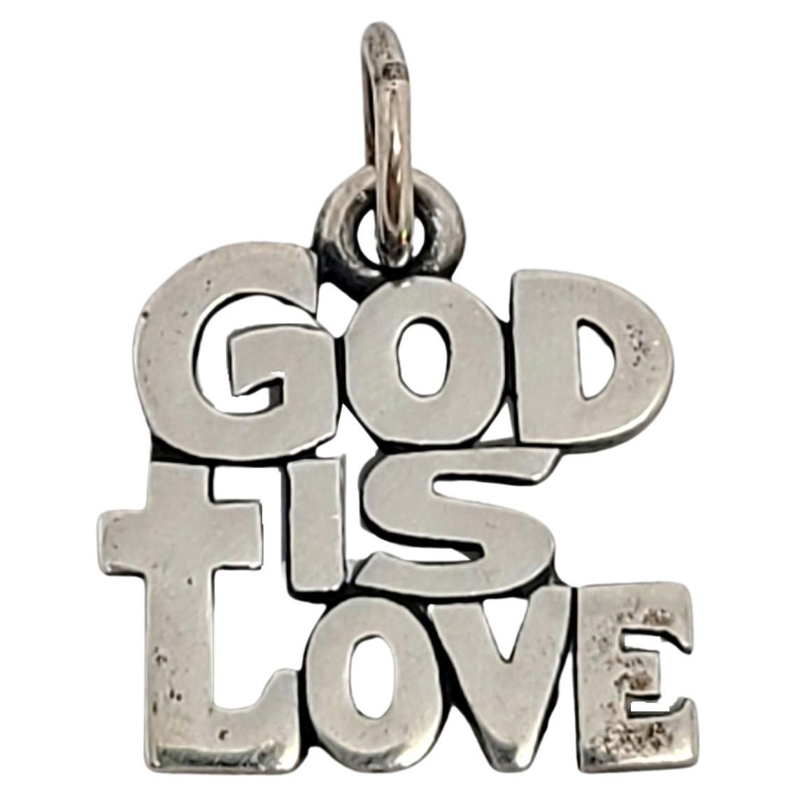 James Avery Sterling Silver God Is Love Charm Pendant