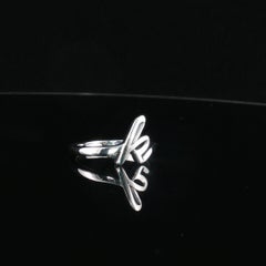 Vintage James Avery Sterling Silver Script Initial K Ring 925 Size 6.25 Retired