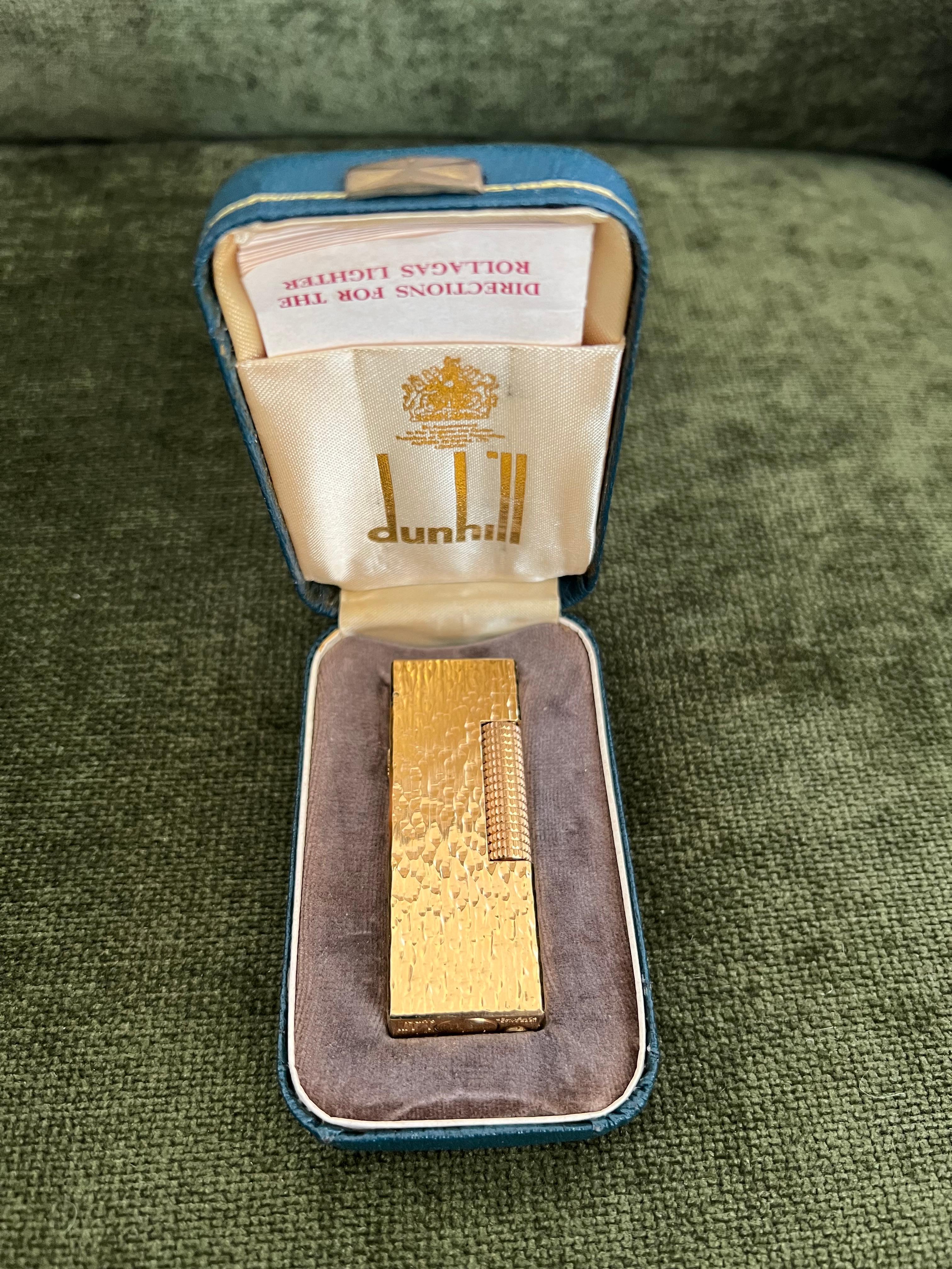 Vintage James Bond Dunhill vergoldetes Original-Wolkenetui, Vintage, James Bond, um 1970 2