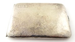 Vintage James E Blake Co Sterling Silver Hammered Cigarette Case Monogram HB