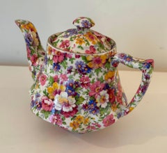 Vintage James Kent Fenton Du Barry Chintz Floral Teapot Made in England