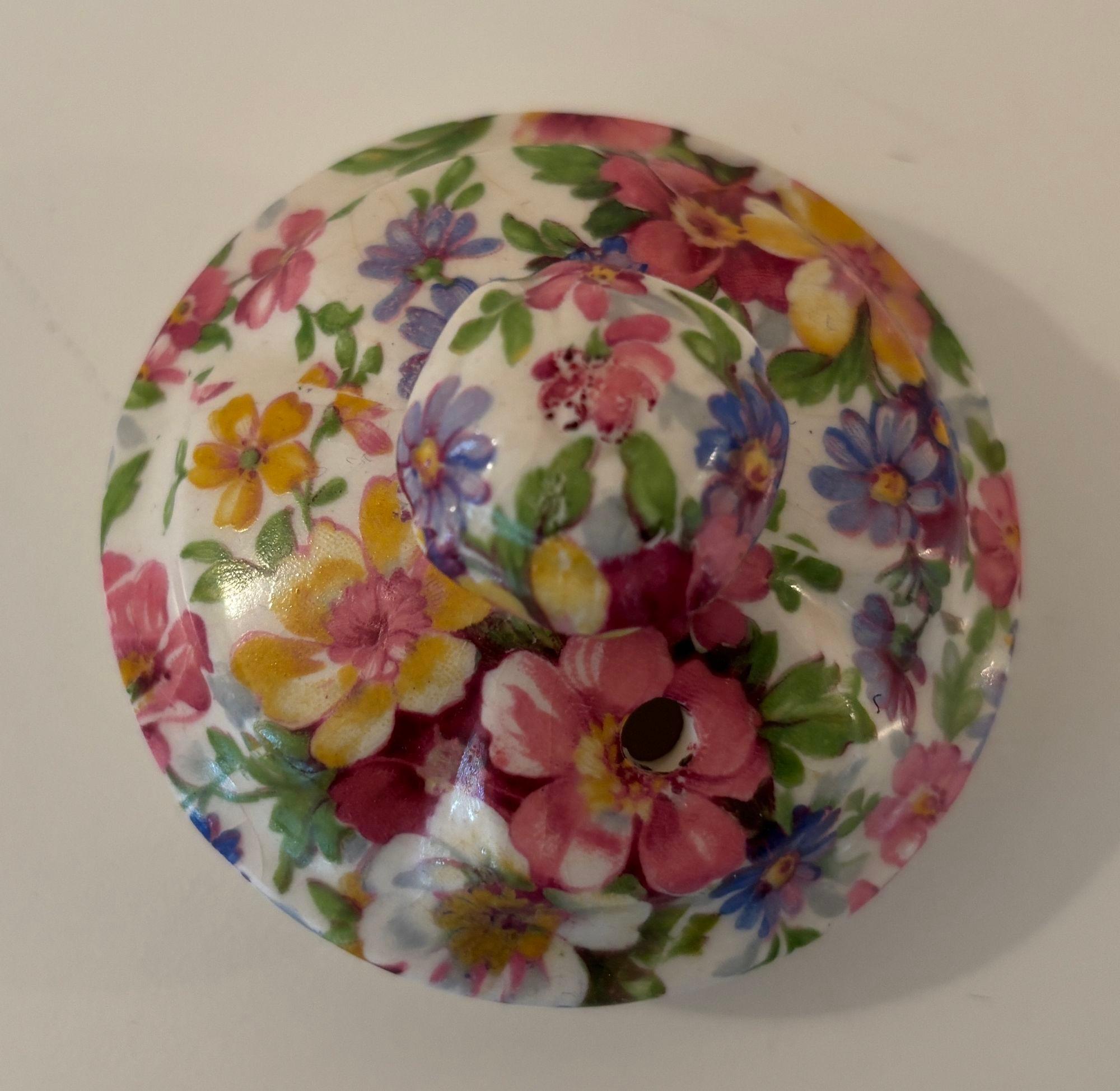 Vintage James Kent Fenton Du Barry Chintz Floral Teekanne Made in England im Zustand „Gut“ im Angebot in North Hollywood, CA