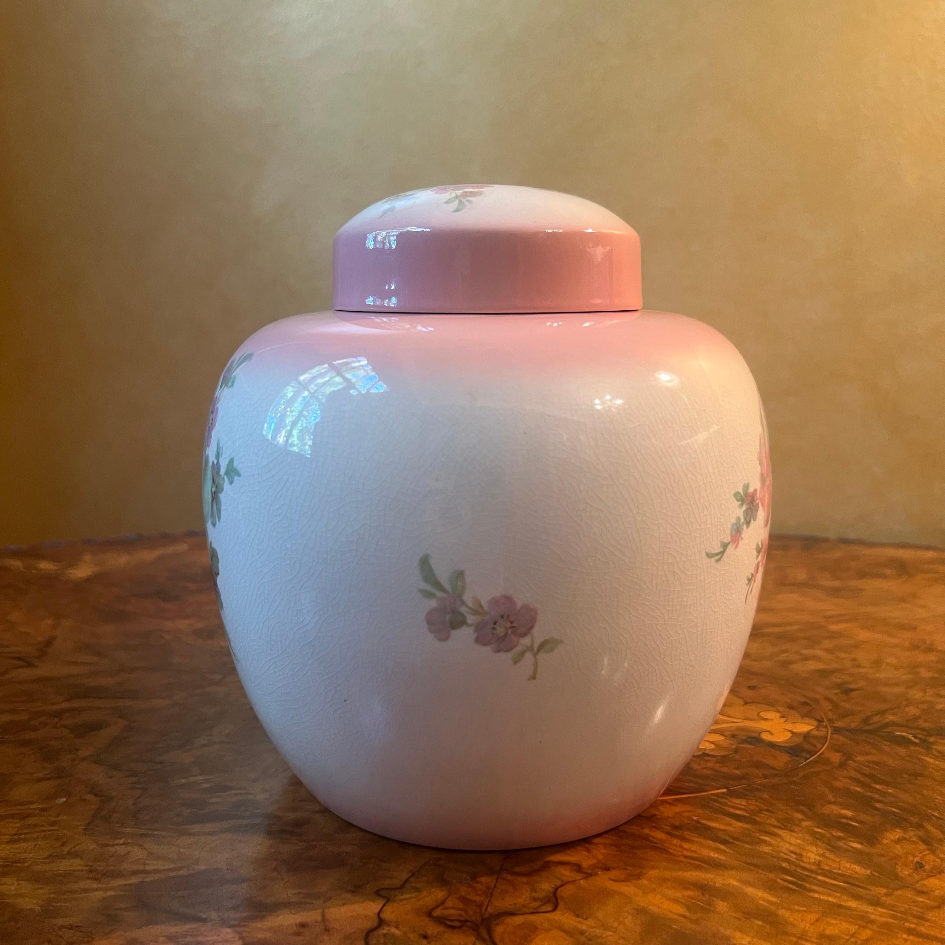 Vintage James Kent Old Foley Victoria Rose Ginger Jar For Sale 1